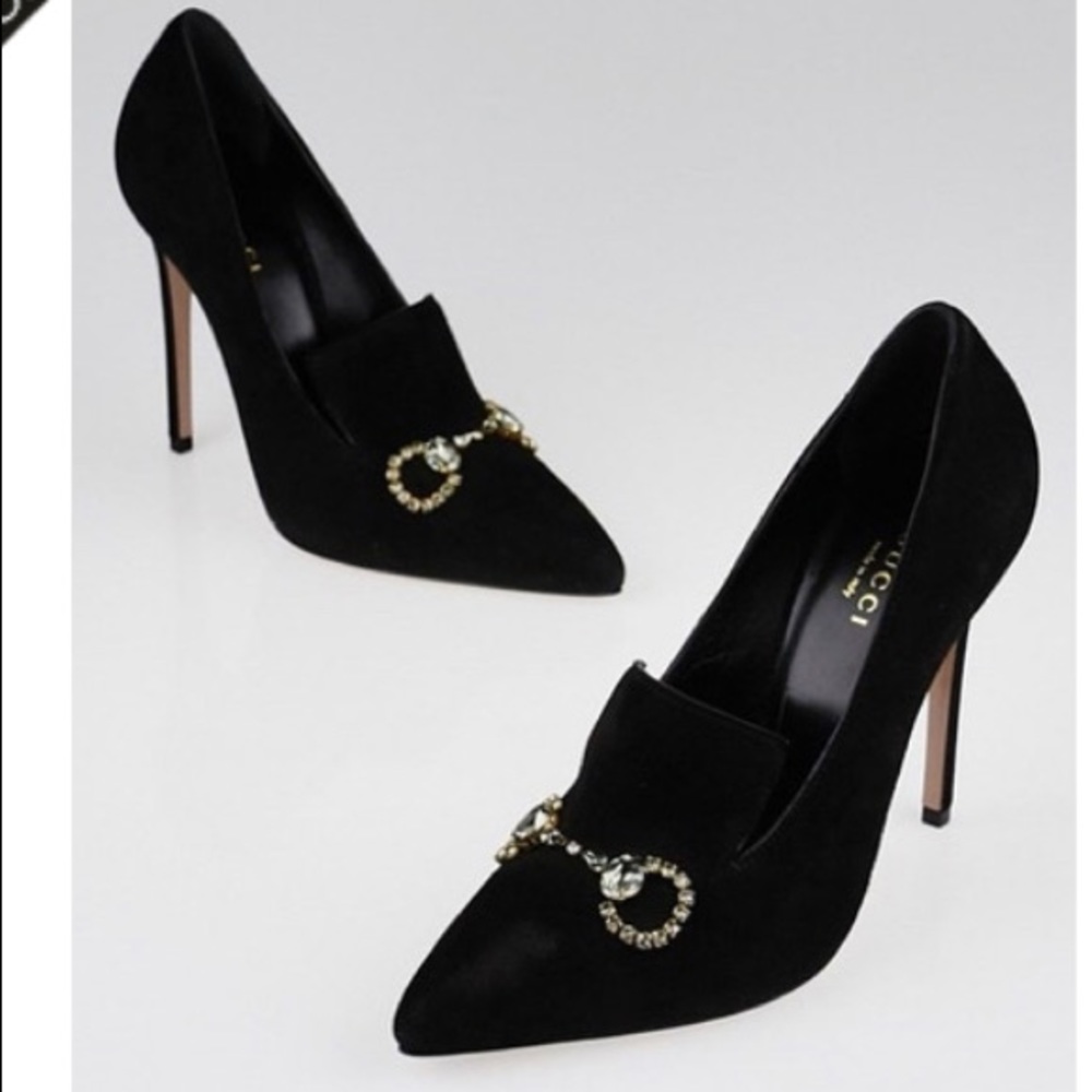 Gucci suede heels